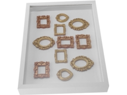 Vitrina De Museo En Miniatura Para Armar, 31,4 X 22,7 X 3,7 Cm, Marcos Dorados, Kit De Caja De Silencio...