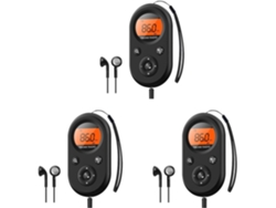 3 Radios De Bolsillo Personales Recargables Am/fm Con Batería De Larga Duración.