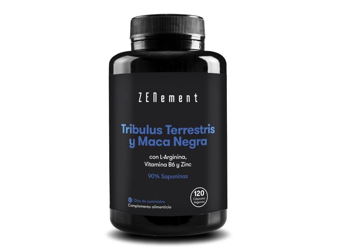 Tribulus Terrestris Maca Negra, Con L Arginina, Vitamina B6 Y Zinc, 120 Cápsulas Zenement