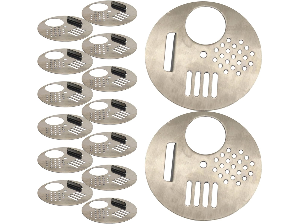 Juego De Accesorios Para Colmenas Inoomp De 15 Piezas: Discos De Entrada Redondos De Acero Inoxidable, 2,7 Pulgadas,