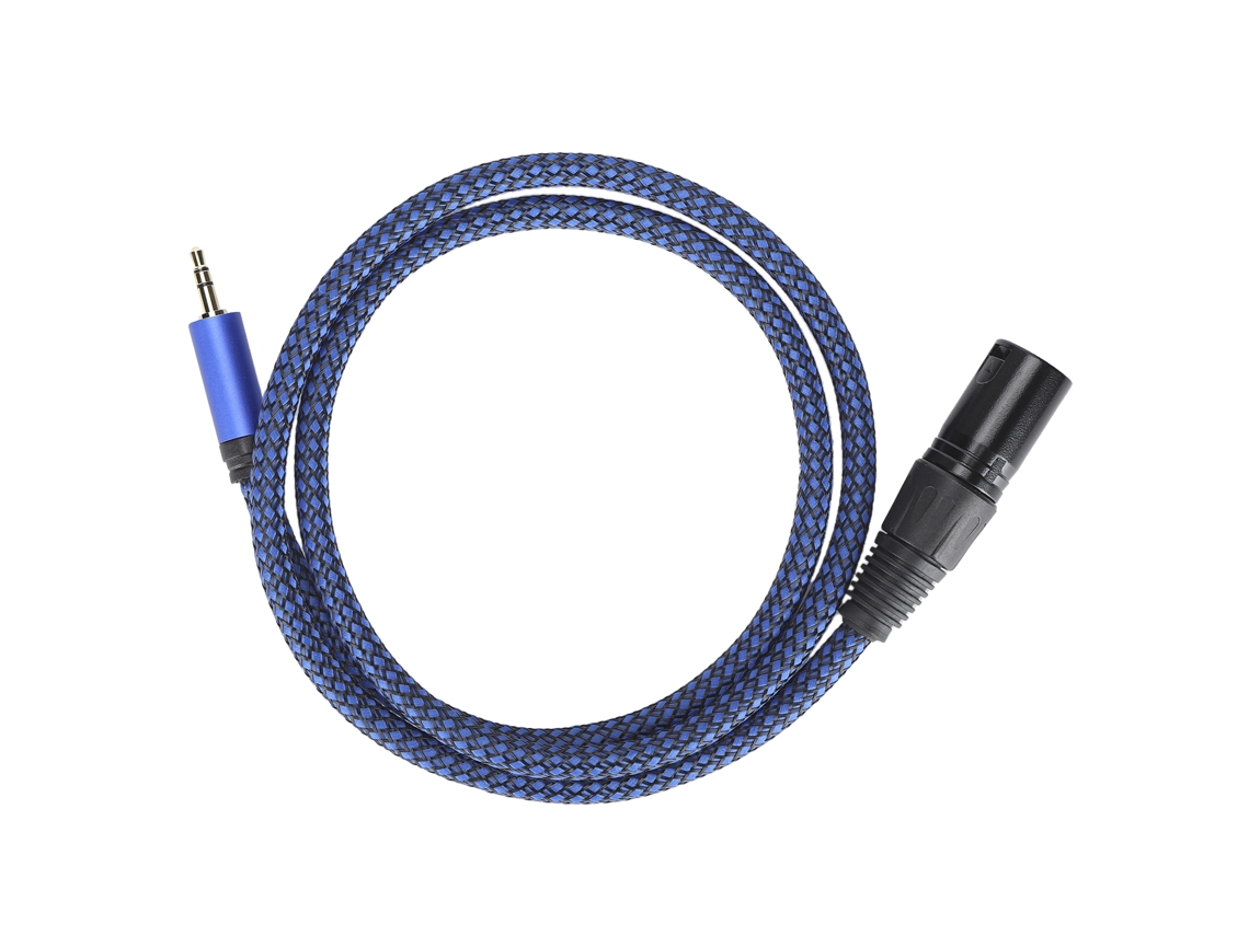 Cabo Xlr Macho Para 3,5mm Jack Sinal Balanceado Microfone 24awg 1m Jd6043
