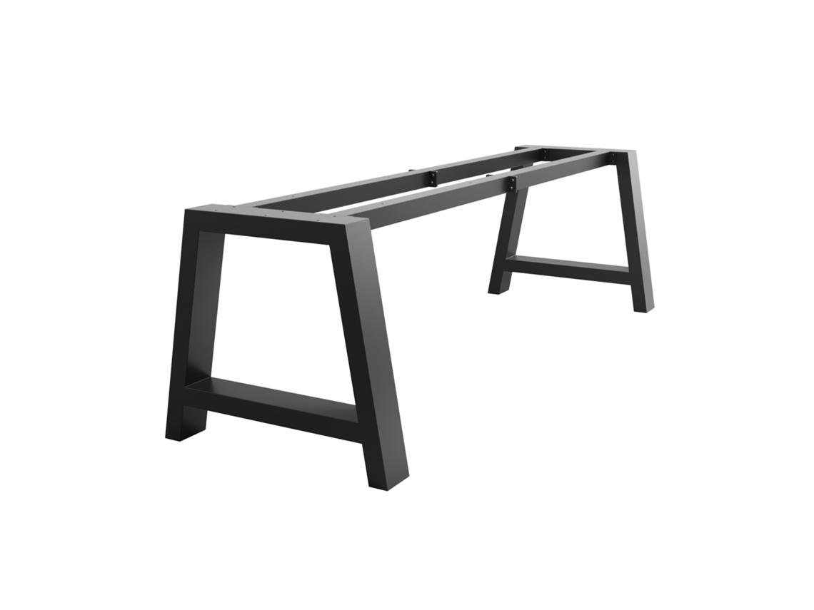 Patas de Acero METALOPRO Ksora Extreme Base de Mesa En Forma de a Recubrimiento En Polvo Diseño Industrial Robusto 72X80X280Cm