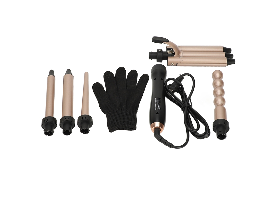 Vlrla-5 In 1 Triple Barrel Curling Iron Conjunto Com Glove