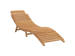 Tumbona Marrón 198 X 55 X 58,5 Cm Madera De Teca Maciza