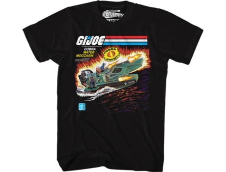 Camisetas Unisex DEEPSTONE Box Art Cobra Water Moccasin GI Joe Negro (S)