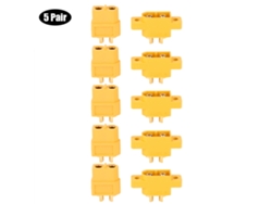 5 Pares De Conectores Macho Y Hembra Xt60e Mxt60 Para Modelos De Multicópteros Rc Con Aislamiento Pa66 Y Baño De Oro.