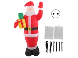 Modelo inflable de Navidad antigua con luces LED y bolsa de regalo