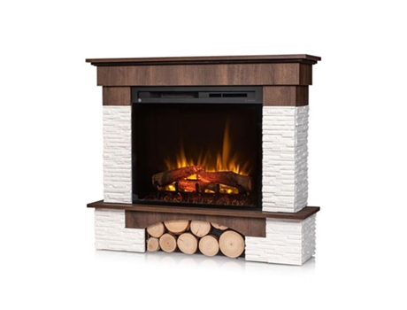 Chimenea eléctrica LED independiente PORTO Roble 28' 114 x 98 x 32 OUTINFIRE
