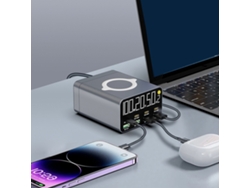 Estación De Carga Usb 120w Con Múltiples Puertos Inalámbrica Para Hogar Y Viajes