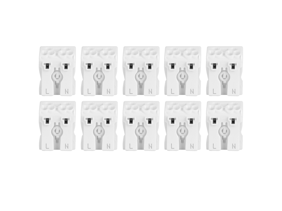 Conectores De Cable Eléctrico De 10 Piezas Con Terminales De Resorte De Inserción Rápida De 2 Pines Para Cables De 0,5 A 2,5 Mm²