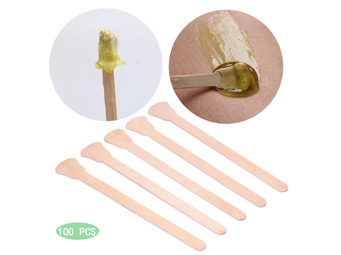 Palillos De Cera De Madera Pequeños 50/100 Piezas Applicadores Palillos Para Depilación Cejas Nariz Pelo