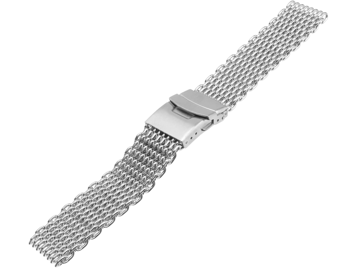 Correa Reloj Malla 20 Pulsera Tejida Ajustable Metal Acero Inoxidable Mm