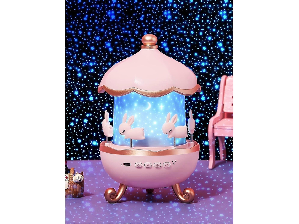 Proyector de cielo estrellado para bebés, luz nocturna musical con 8 canciones, luz nocturna infantil de 91 cm (36 pulgadas). Rosewell