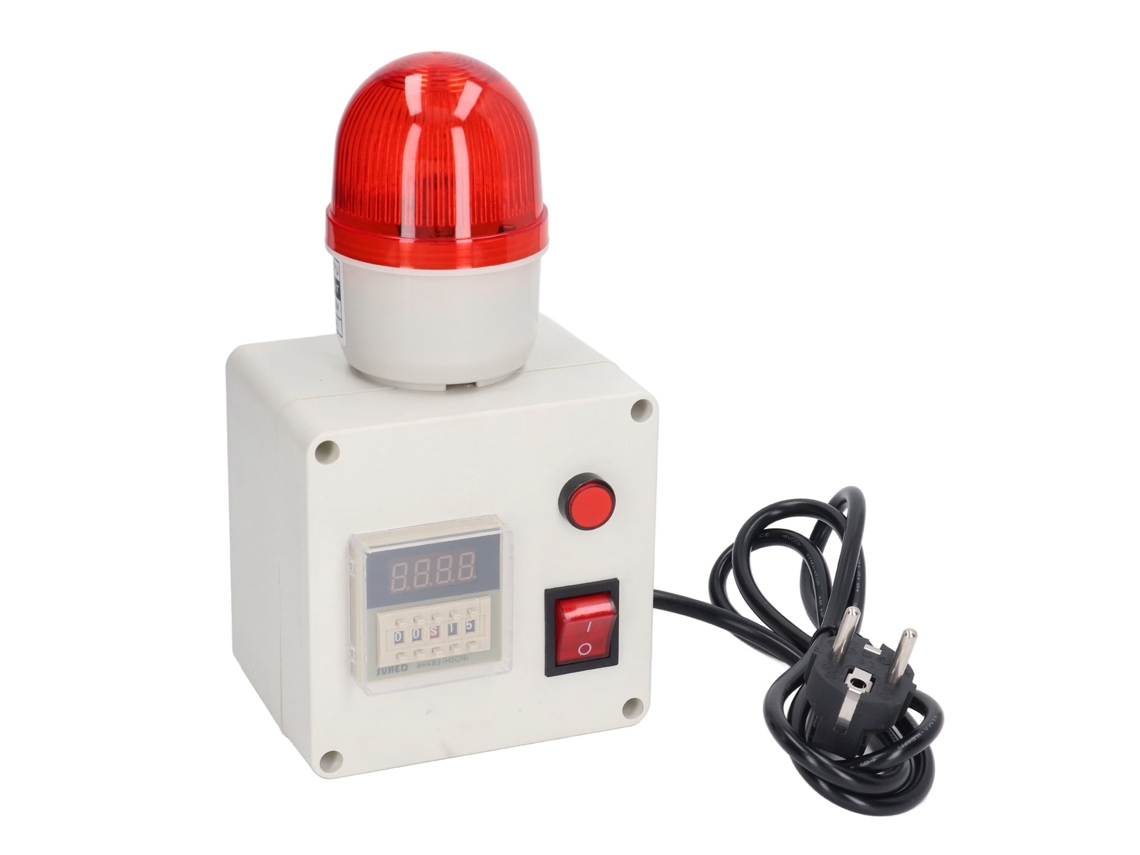 Sirena con retardo, luz de alarma y zumbador de 90db para seguridad industrial