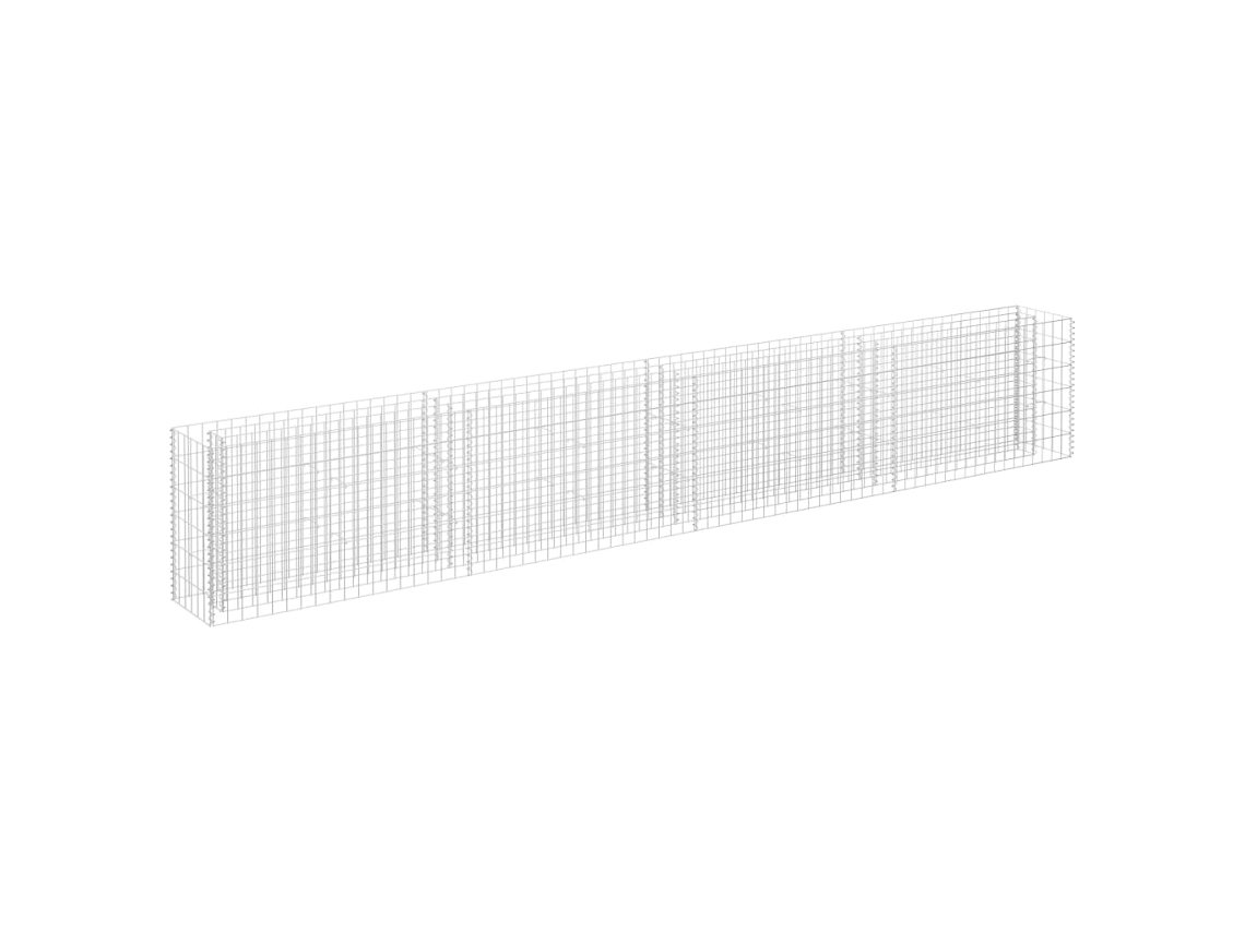 Jardinera de gaviones VIDAXL Plateado Acero (360x30x60 cm)
