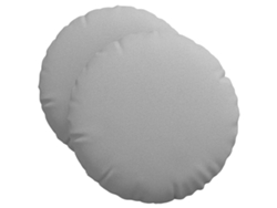 Cojines Para Asiento 2 Uds Gris Nube Ø50 X 19 Cm Tela