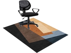 Tapete Escritório Cadeira Protetor Piso Antiderrapante 80 X 160 Cm Madeira Parquet Laminado Azulejo Az...