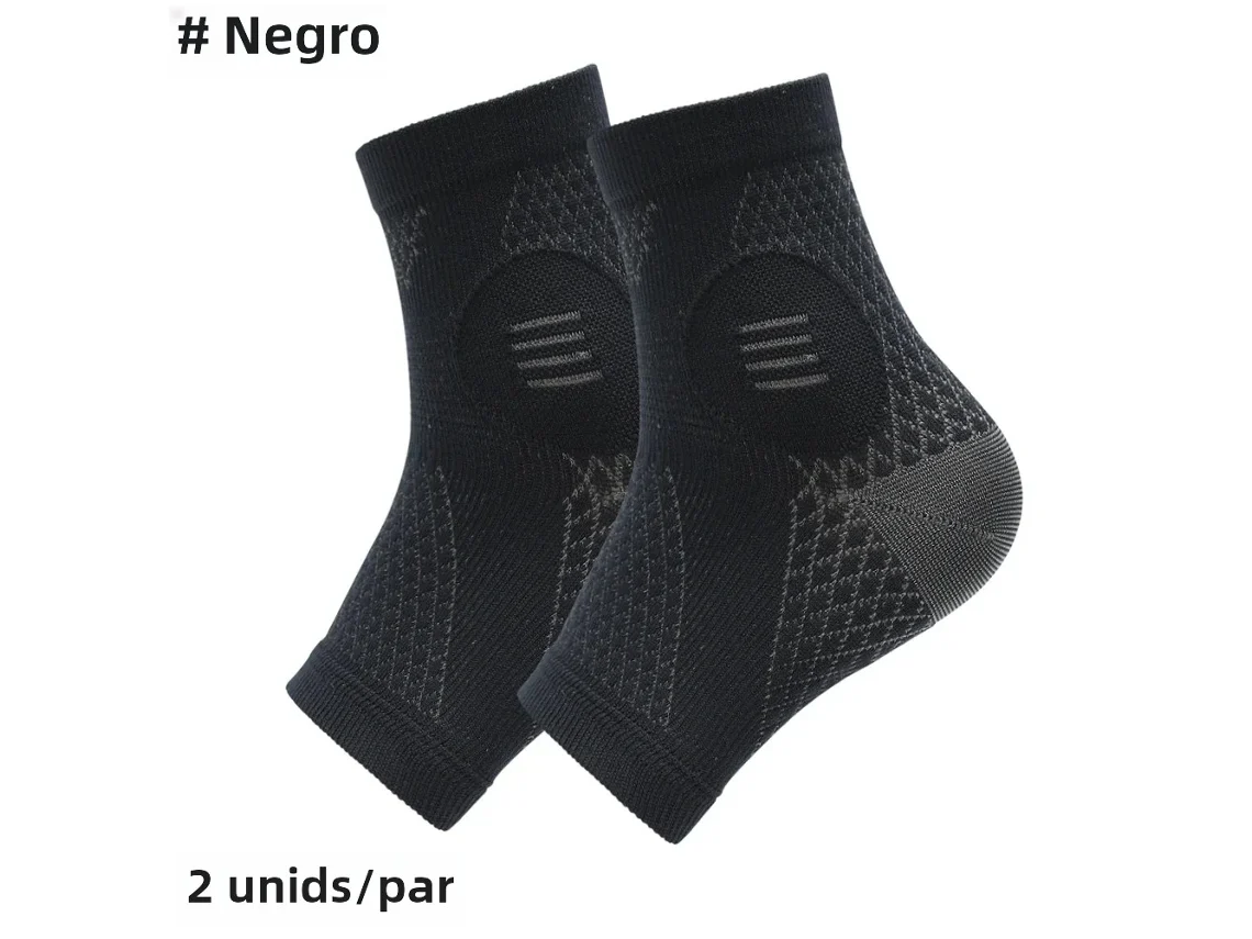 Calcetines de compresión de doble capa para neuropatía con protección para el tobillo, calcetines de compresión antifatiga para soporte del pie Mdug (Negro XL)