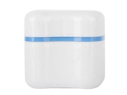 Caja para guardar prótesis dentales y dentaduras postizas con filtro para aparatos prematuros Nostalgia88 (azul cielo)