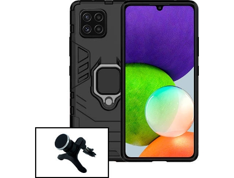 Kit Carcasa + Soporte Samsung Galaxy M22 PHONECARE Military Defender