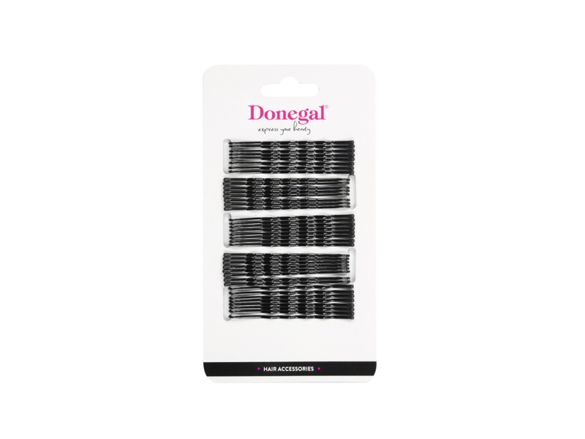 Pinzas para el pelo negras de 7 cm, paquete de 40 unidades Donegal