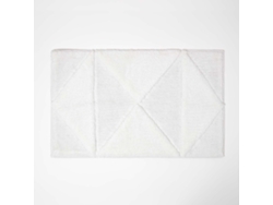 Homescapes White Bath Mat Tufted Geometric Design, 50 X 80 Cm