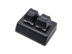 Teclado de 2 teclas para copiar y pegar Teclado programable de 2 teclas Miniteclado de 2 teclas Everley891