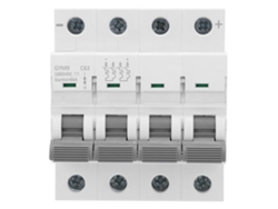 Disyuntor De Cc Mini Gym9-c63 4p 1000v Para Rail Din Instalación Protección Eléctrica
