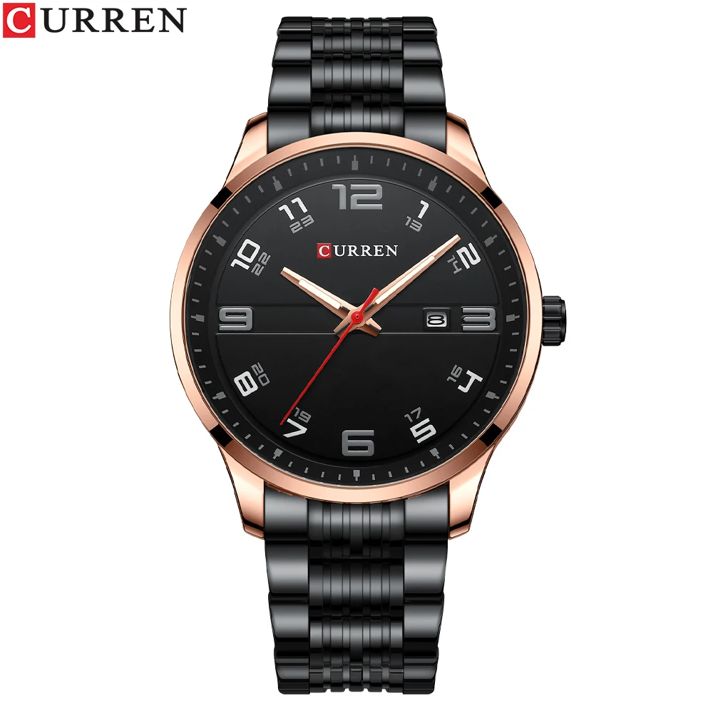 (negro) Reloj Deportivo De Acero Inoxidable Resistente Al Agua Para Hombre, Adecuado Para Hombres, Mujeres Y Niños