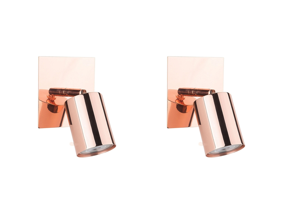 Conjunto de 2 lámparas de pared de metal cobrizo TIGRIS