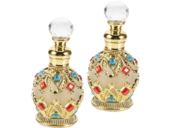 Frasco De Perfume De Viagem Recarregável De 15ml Em Vidro Dourado.