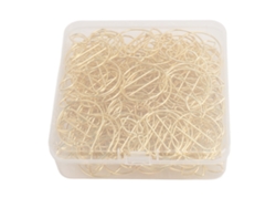 100 Clips De Papel Dorados De Acero Inoxidable Con Caja Para Hogar Y Oficina Naranja