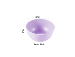 (morado Grande) Tazón De Cocina Ecológico De Plástico Sólido De 6 Pulgadas, Gran Capacidad