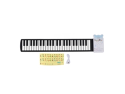 Teclado De Piano Rolável 49 Teclas Portátil Recarregável Para Crianças