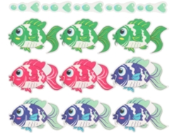 Juego de 14 pegatinas antideslizantes para espuma PEVA, con diseños de peces y burbujas, ideales para decorar el baño. Slowmoose