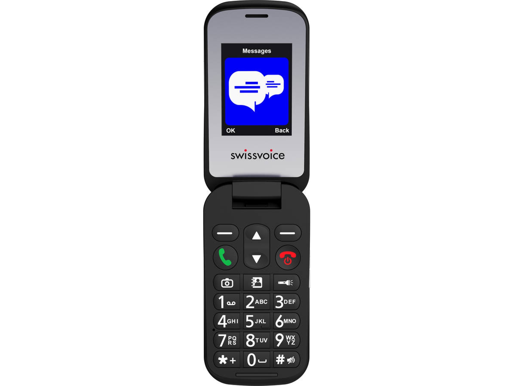 Teléfono móvil Senior SWISSVOICE S24 (2.4 - 2G - Negro)