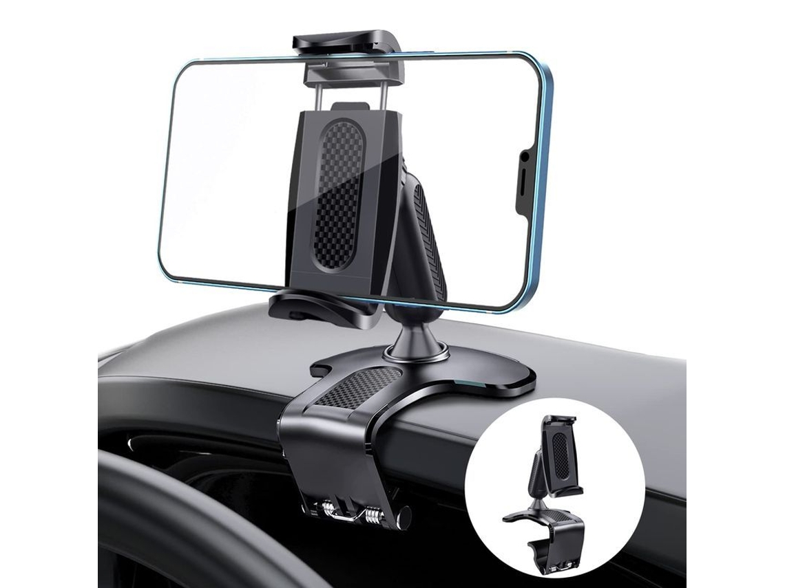 Soporte Para Teléfono Móvil Para El Salpicadero Del Coche Con Rotación De 360°, Espejo Retrovisor Y Parasol Multifuncional.
