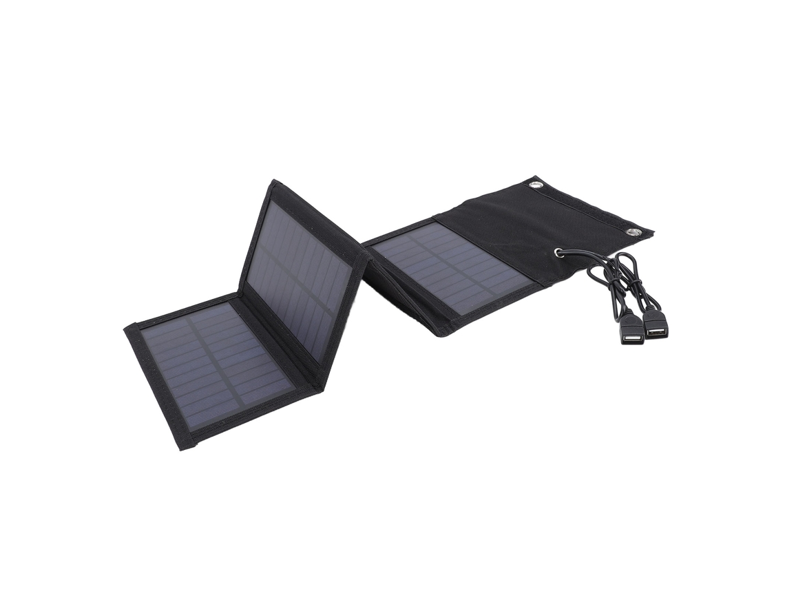 Cargador solar portátil plegable (10 W, dos salidas USB)