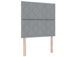 Maison Exclusive - Cama Tipo Box Spring Con Colchón Gris Claro 120 X 200 Cm Tela