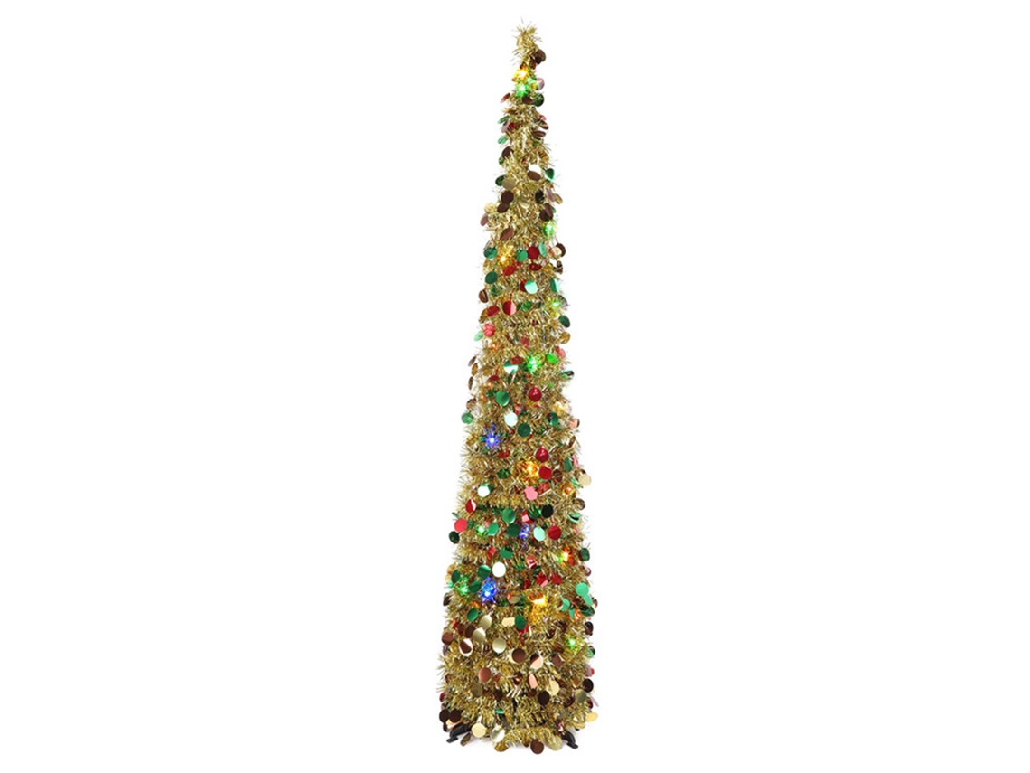 Árbol de Navidad dorado plegable, regalo para hacer tú mismo