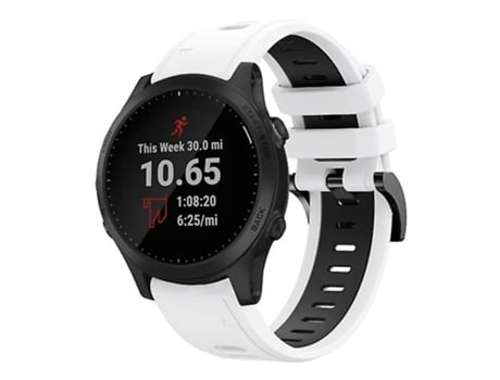 Correa De Reloj Inteligente Para Garmin Forerunner 945, Correa De Silicona Deportiva De Dos Colores, 22Mm, Blanco Y Negro VENISYMLIS