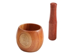 Prensa de ajos de madera vintage para uso doméstico. Rosewell