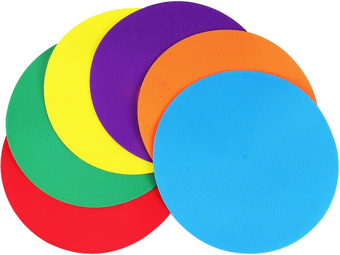 Marcadores de suelo redondos antideslizantes, paquete de 23 cm