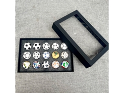 Pack 15 Mini Balones De Fútbol, Réplicas Fieles, Caja Con Espuma Protectora, Ideal Para Coleccionistas Y Decoración.