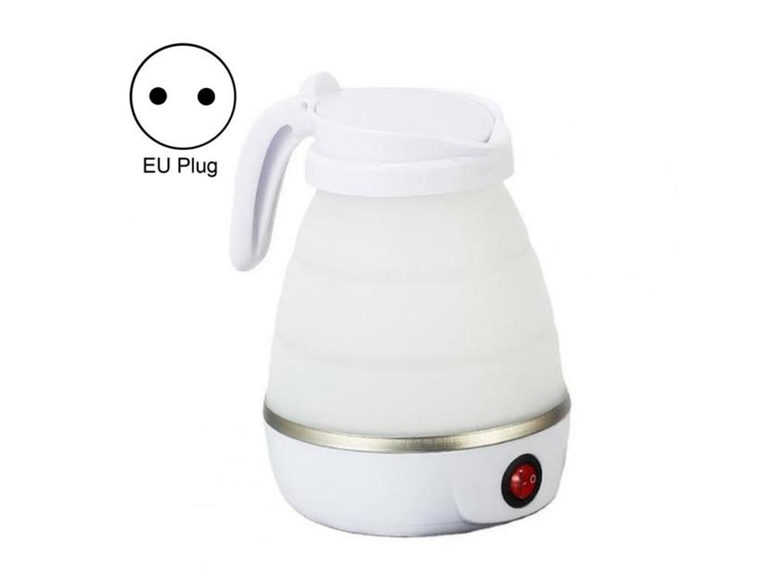Mini Hervidor Eléctrico Plegable De Silicona (blanco), Capacidad De 0,6 L, Potencia De 600 W