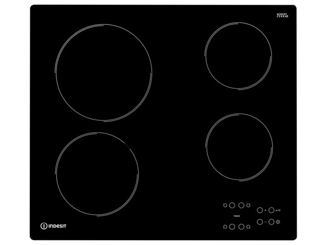 Placa de Vitrocerámica INDESIT RI 161 C (Eléctrica - 58 cm - Negro)