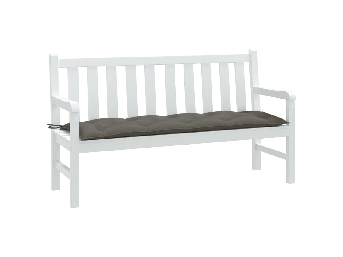 Cojín Para Banco De Jardín Tela Gris Oscuro Melange 150x50x7 Cm