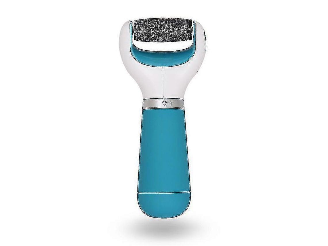 Herramienta eléctrica portátil para pedicura, ideal para eliminar callosidades y pieles secas. Recargable. Incluye 2 cabezales de repuesto. Color azul.