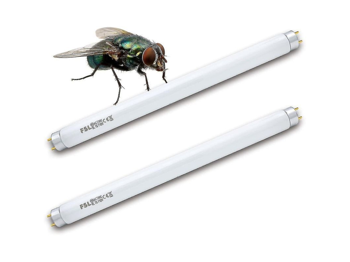 Lámpara De Repuesto Fsl T8 F10w Bl Para Matamoscas, Tubo Uv De 34,5 Cm Para 20w (2 Unidades)