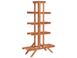 Soporte para planta VIDAXL Naranja Madera (83x25x132 cm)